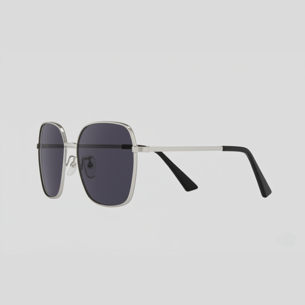 "Sleek Geometric Frame Sunglasses with UV Protection"