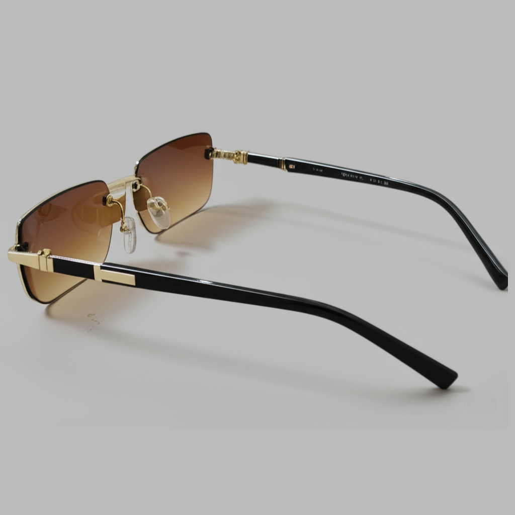 "Luxury Rimless Gradient Sunglasses"