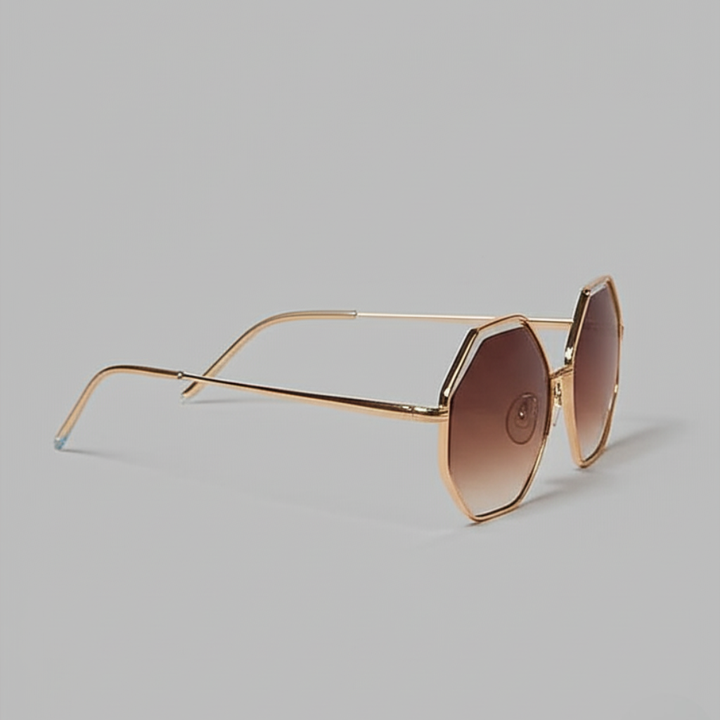 "Chic Octagon Gradient Sunglasses"