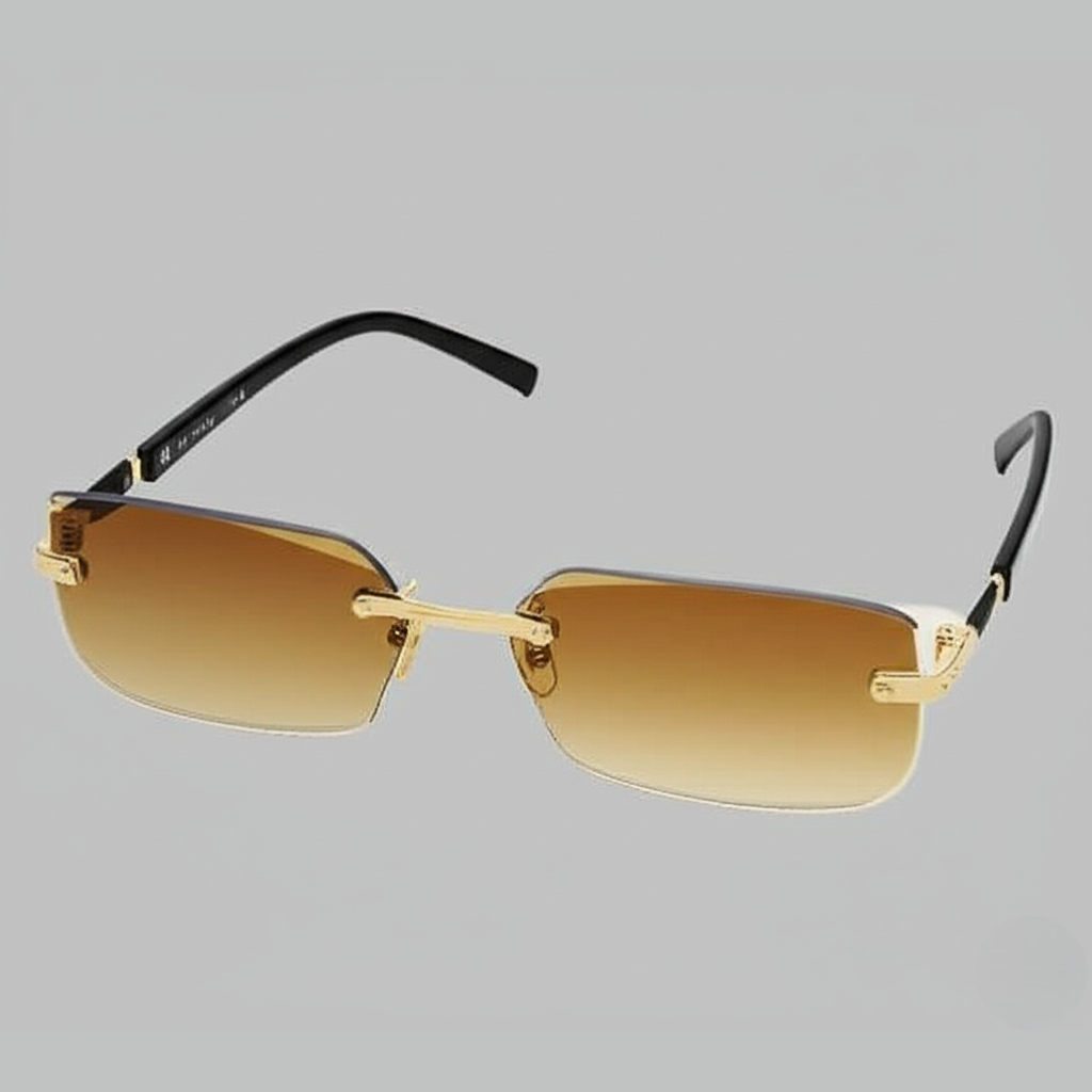 "Luxury Rimless Gradient Sunglasses"