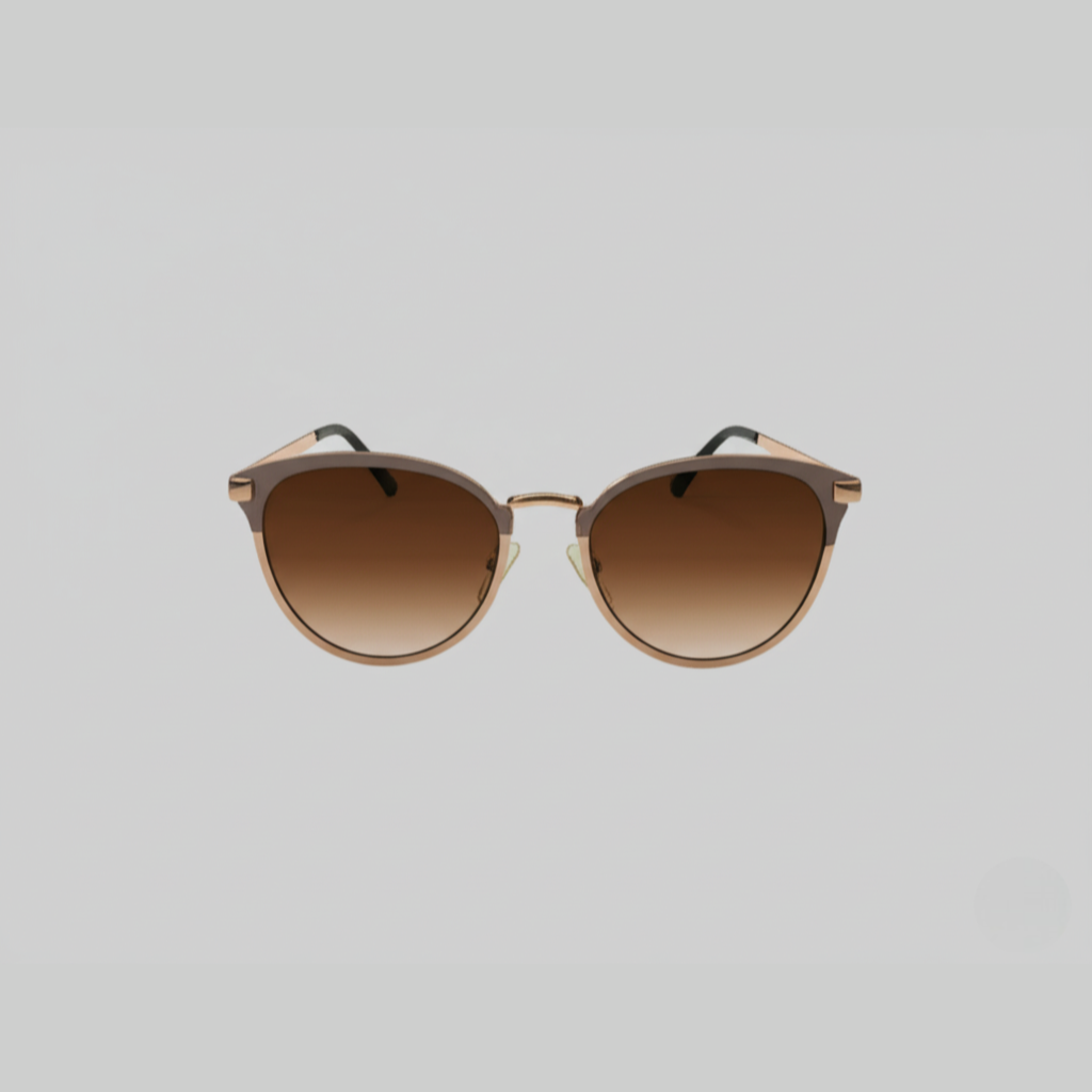 "Chic Gradient Luxe Sunglasses - Rose Gold & Brown"