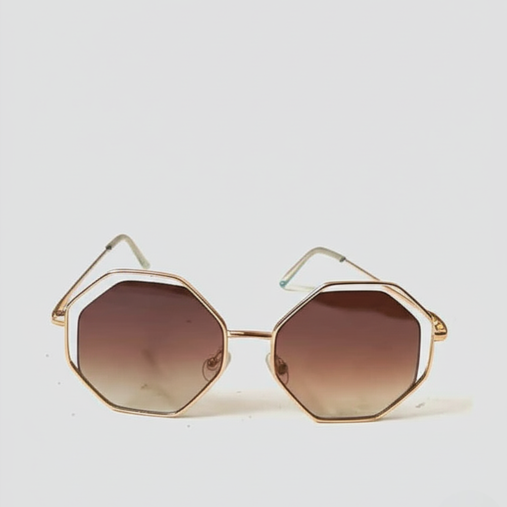 "Chic Octagon Gradient Sunglasses"