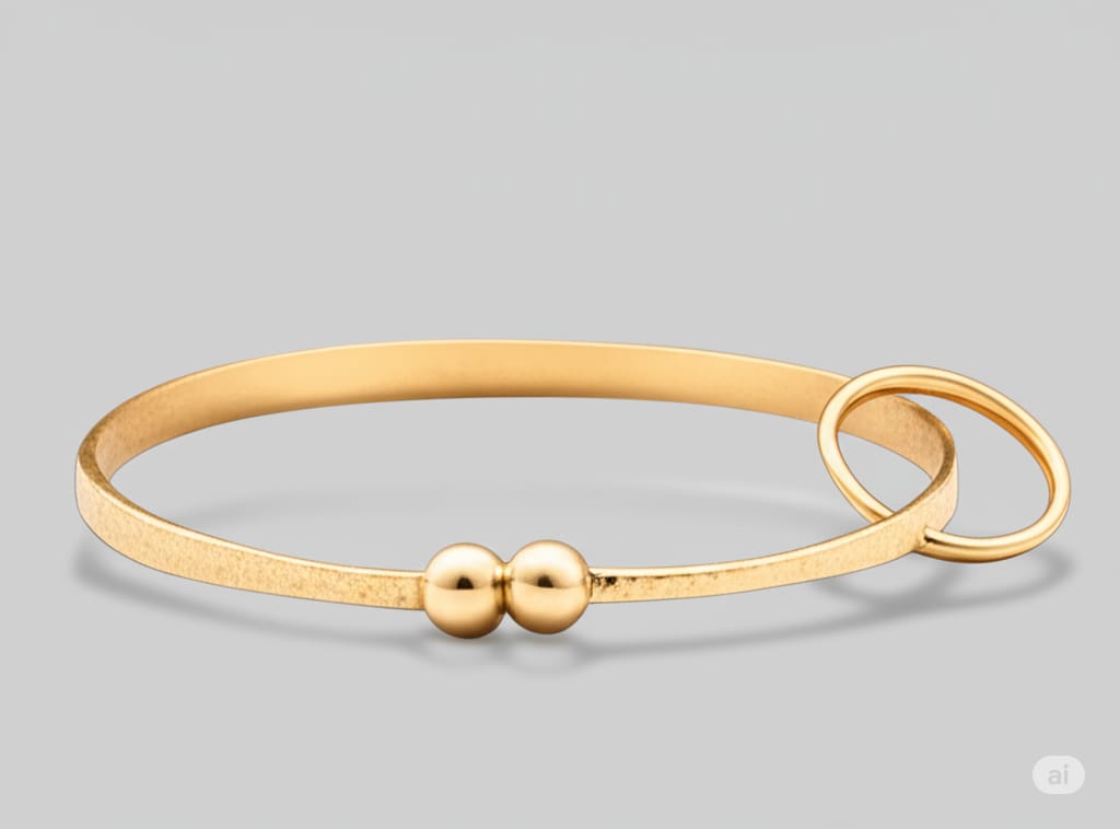 Stainless Steel Ring Open Ball Bracelet