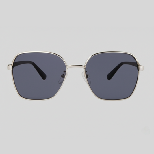 "Sleek Geometric Frame Sunglasses with UV Protection"
