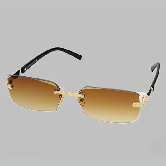 "Luxury Rimless Gradient Sunglasses"
