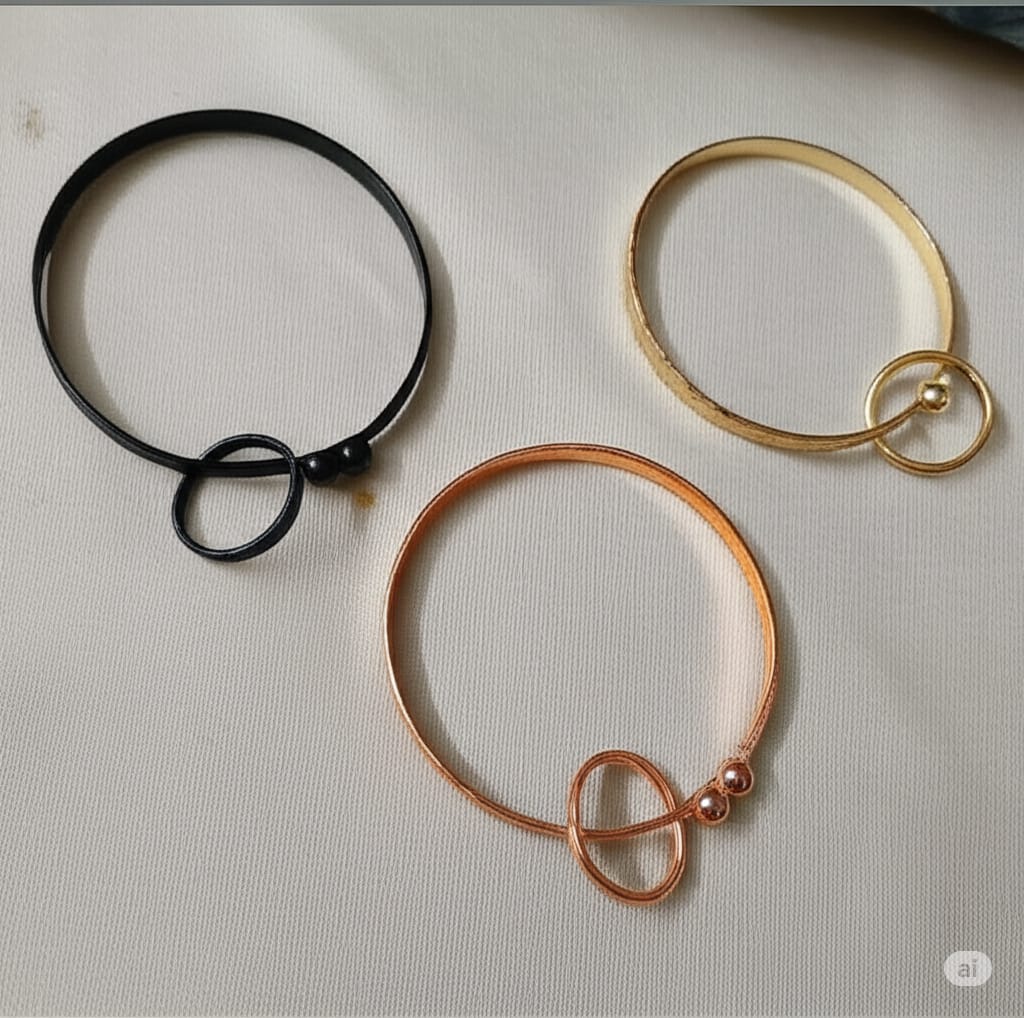 Stainless Steel Bracelets with Rings