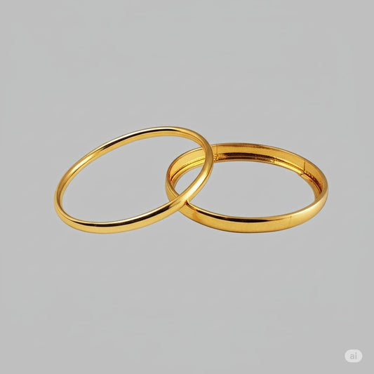 Lustrous Golden Stainless Steel Bangles for Girls